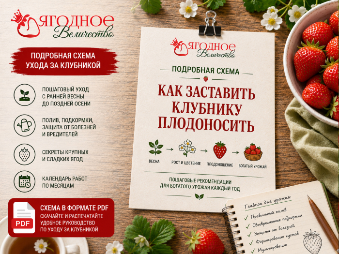 Схема «Как заставить клубнику плодоносить»